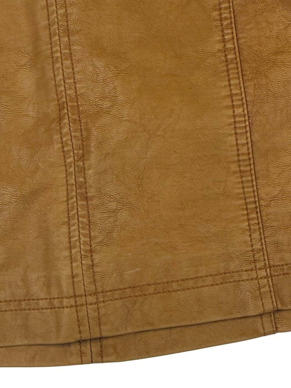 Free People Modern Femme Vegan Leather Mini Skirt 2 Brown - Picture 9 of 10